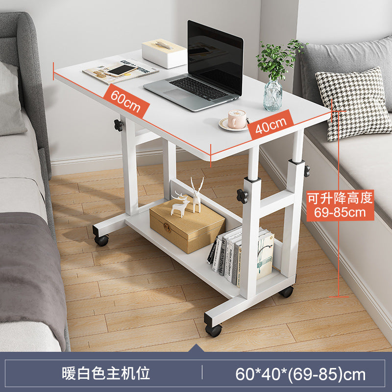Bedside Table Movable Computer Desktop Table for Ultimate Convenience