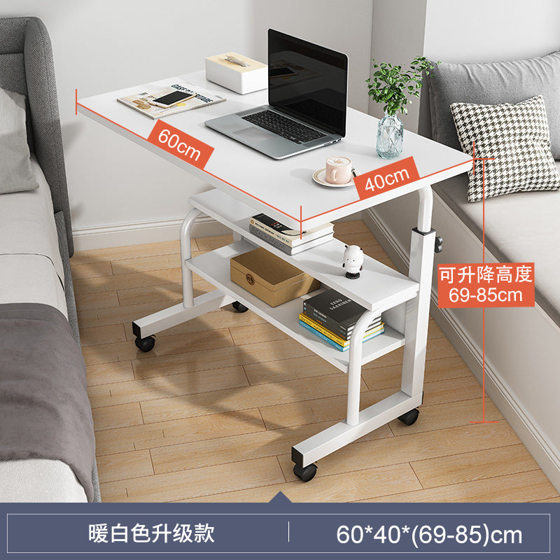 Bedside Table Movable Computer Desktop Table for Ultimate Convenience