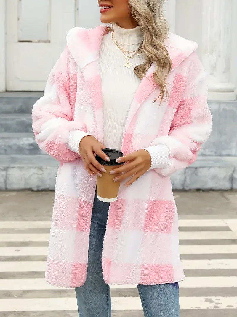 Fashion Special Women's Clothing Plaid Plush Coat - Jess Deals