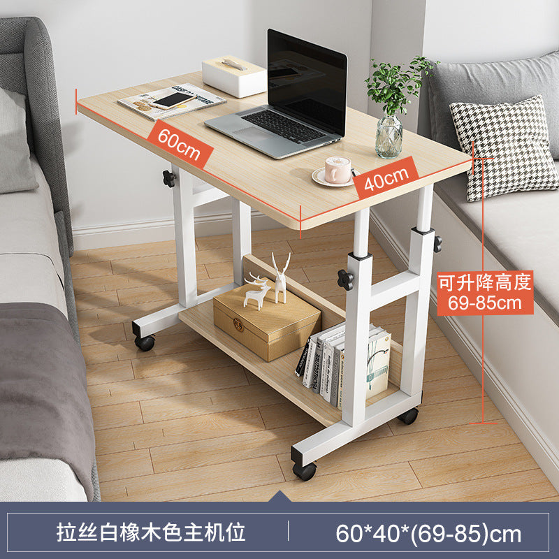 Bedside Table Movable Computer Desktop Table for Ultimate Convenience