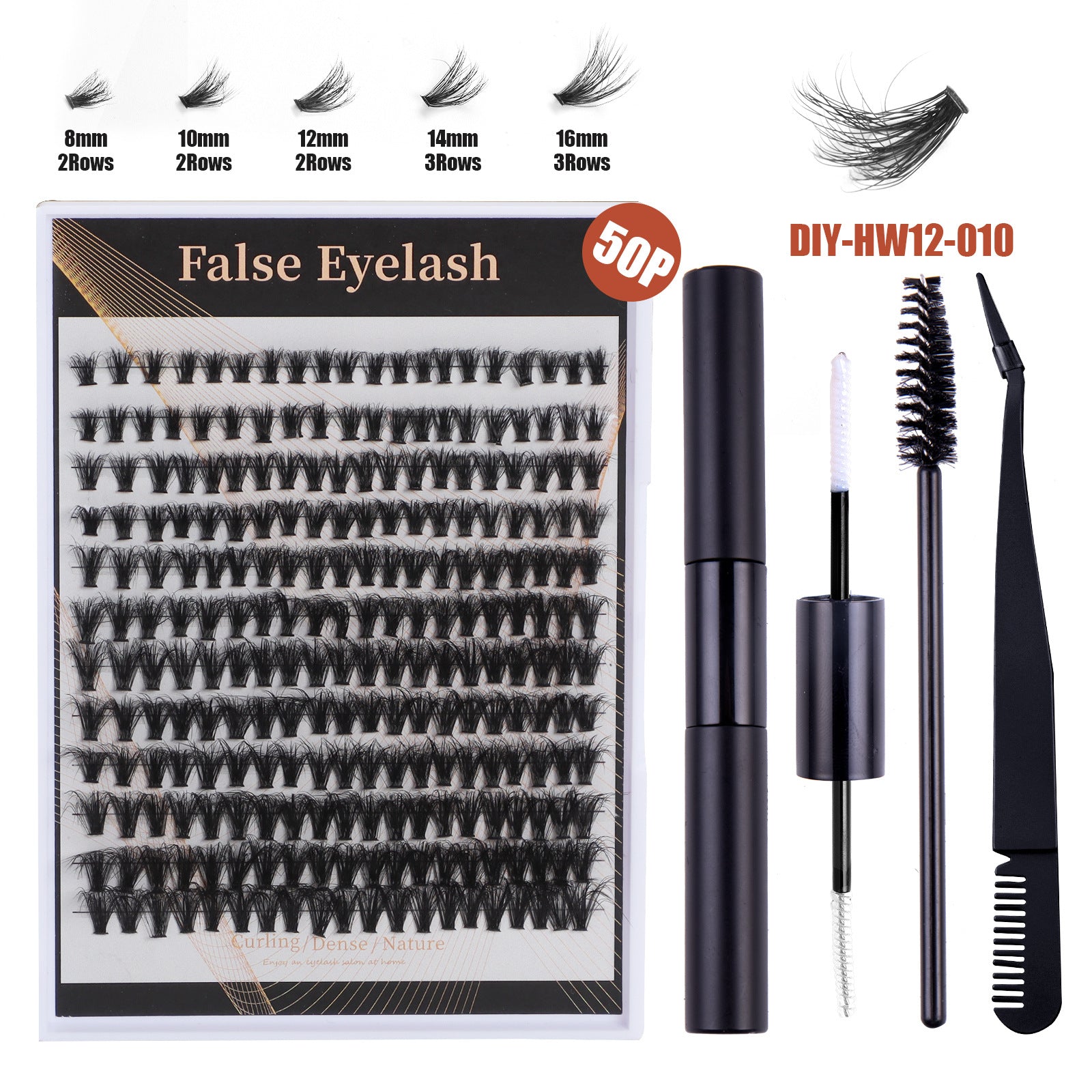 30d40d Eyelashes Volume30p False Eyelashes Dense Hair Hot Melt Segmented8mm-16mm Eyelashes