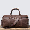 European And American Retro Men's Matte Leather Handbag Travel Bag Women's Real Leather Shoulder Messenger Bag Large Capacity Luggage Bag