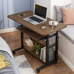 Bedside Table Movable Computer Desktop Table for Ultimate Convenience
