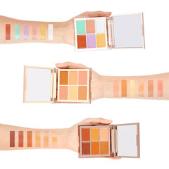 Six-color Concealer Palette Natural Non-stick Powder Repair Shadow Cream Brightening Highlight Concealer