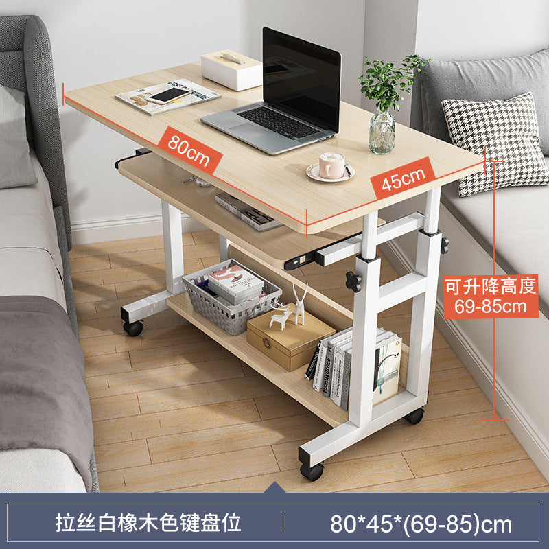 Bedside Table Movable Computer Desktop Table for Ultimate Convenience