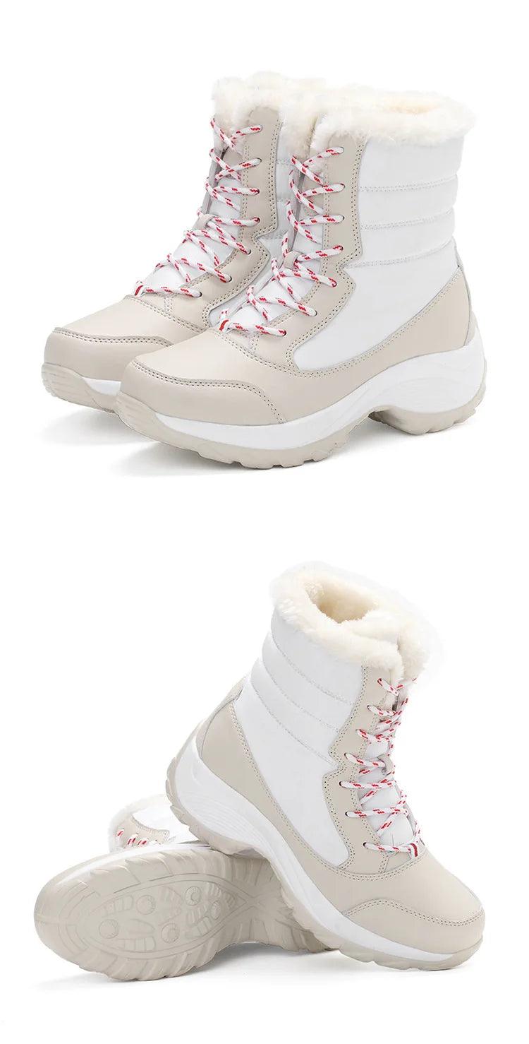 Women's Boots Snow Soft Shoes Women Platform Ladies Shoes Fashion Mid High Boots Plus Size Winter Girls Boots Botas Mujer - Jess Deals