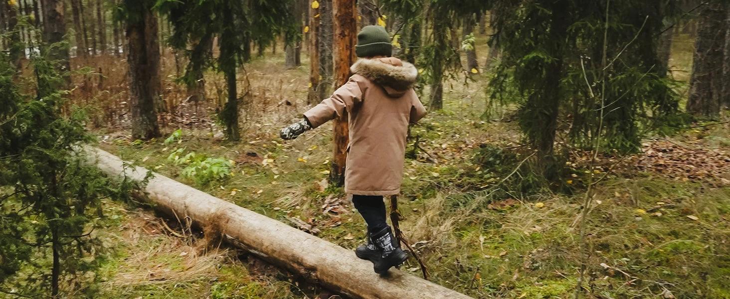 HOBIBEAR Boys Snow Boots with Insulation for Cold Weather Non-Slip Winter Shoes Lace-Up Waterproof Winter Boots - Jess Deals