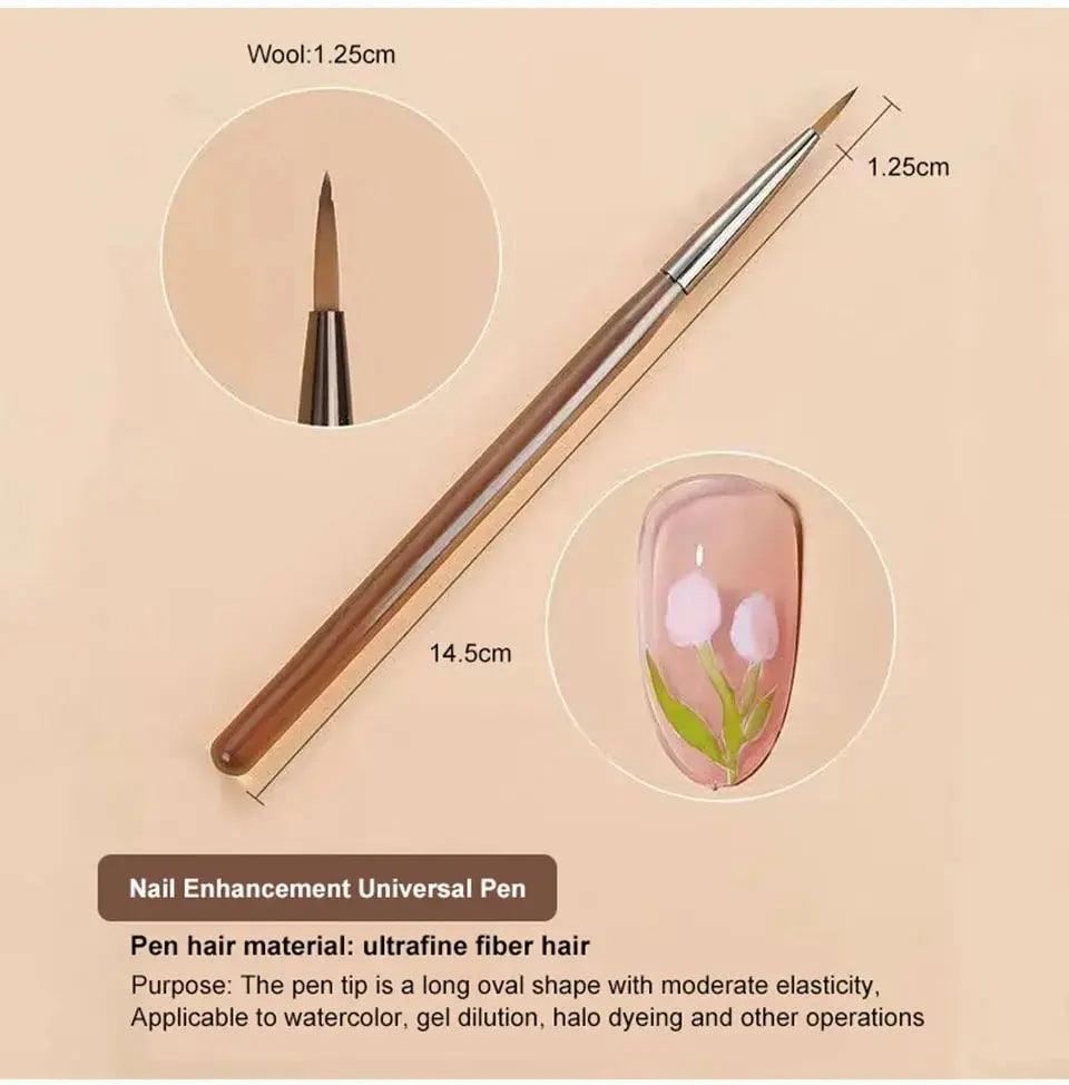9PCS UV Gel Nail Brush Liner DIY Painting Pen Manicure Acrylic Drawing Brush for Nail Art Design Nails Tip Display Painting Tool - Jess Deals