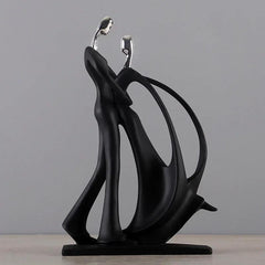 Nordic Art Dancing Couple Resin Figure Ornaments Figurines Home Decoration Accessories for Living Room Ornaments for Home Decor - Jess Deals