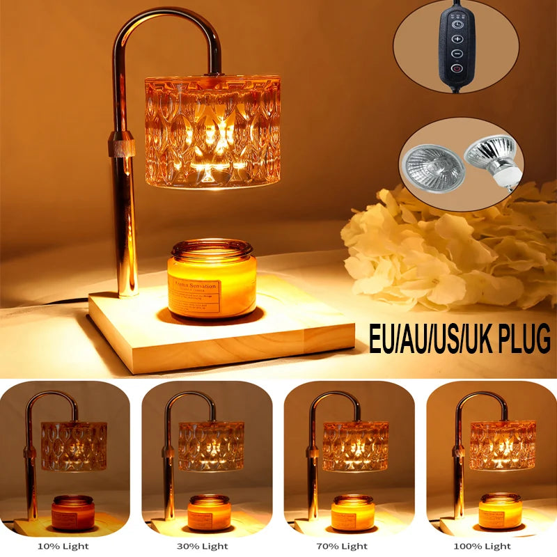 Electric Dimmable Candle Warmer Table Lamp