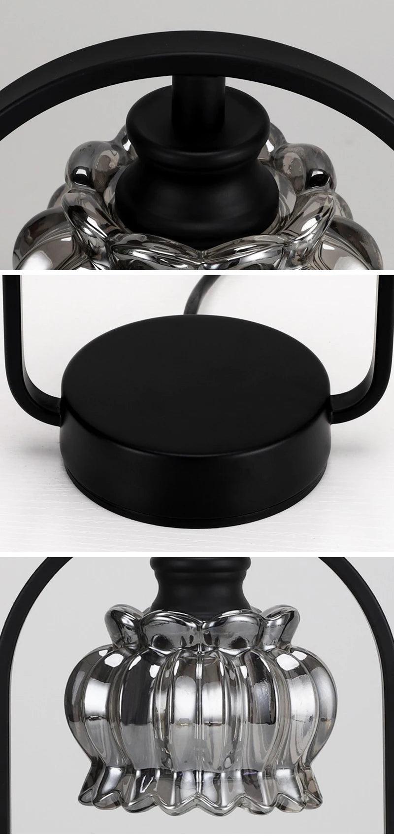 Aromatherapy Wax Melting Lamp Large Black Morden Atmosphere Dimmable Candle Warmer Lamp Glass Candle Light Warmer