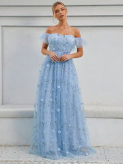 Mgiacy Line collar three-dimensional embroidery lace lace lace lace big swing wedding evening dress ball dress party dress