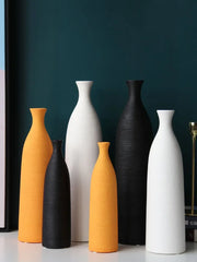 Simple Modern Black White Ceramic Vase