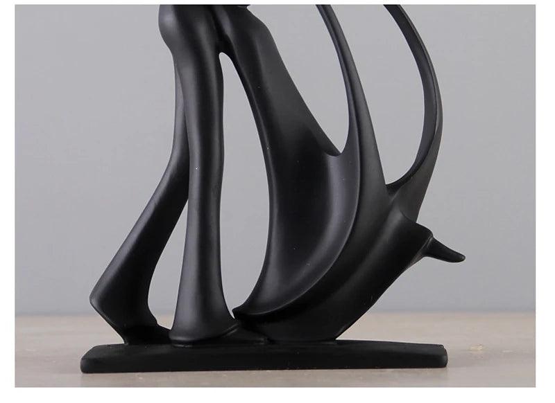 Nordic Art Dancing Couple Resin Figure Ornaments Figurines Home Decoration Accessories for Living Room Ornaments for Home Decor - Jess Deals