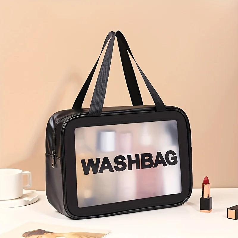 Large Capacity Waterproof Transparent Travel Cosmetic Bag - Portable and Organized Storage for Makeup and Toiletries