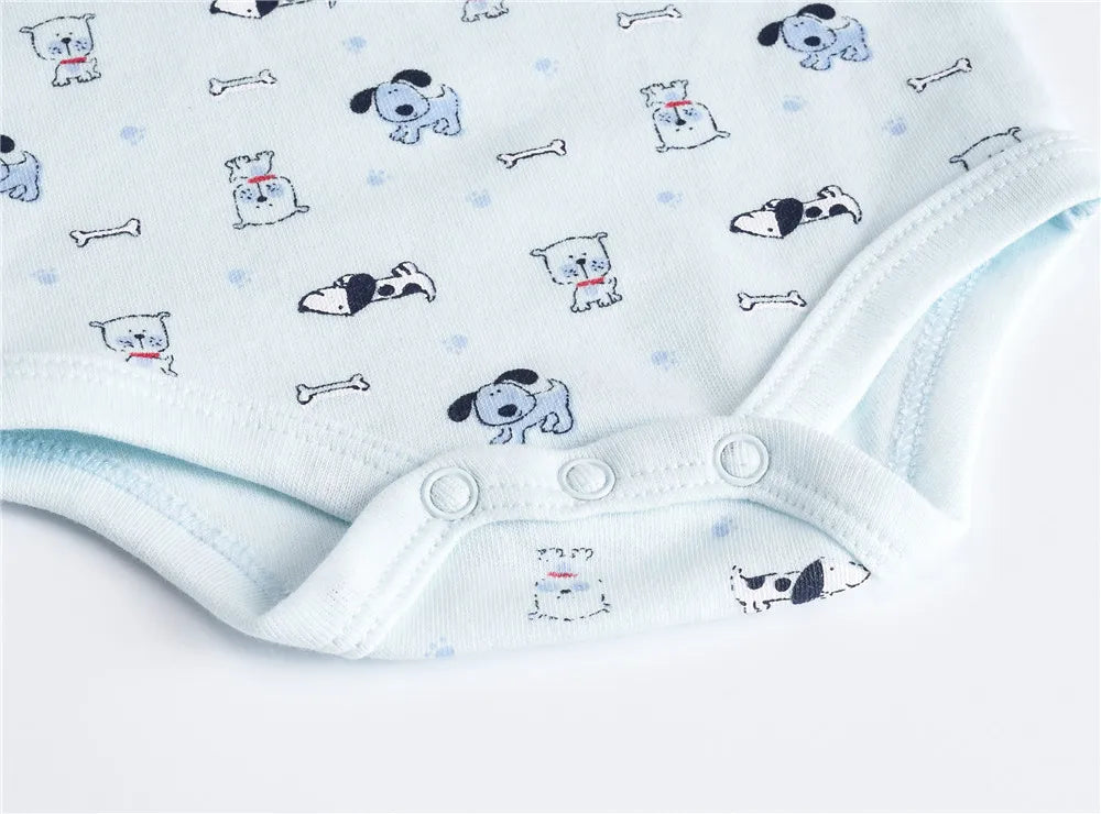 KAVKAS Baby Boy Clothes 6 Pcs/Lot Long Sleeve roupa bebes Bodysuit 0-24 Months Cartoon Print Newborn Cotton Jumpsuit