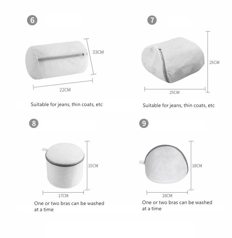White Durable Large Washing Laundry Bag Mesh Organizer Net Dirty Bra Socks Underwear Shoe Storag Wash Machine Cover Clothes - Jess Deals