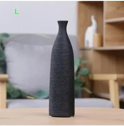 Simple Modern Black White Ceramic Vase