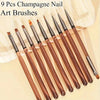9PCS UV Gel Nail Brush Liner DIY Painting Pen Manicure Acrylic Drawing Brush for Nail Art Design Nails Tip Display Painting Tool - Jess Deals