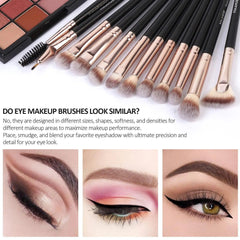 MAANGE 18 Pieces Professional Makeup Brush Facial Foundation Powder Blush Brushes Eyeshadow Flawless Brushes For Women Cosmetic - Jess Deals