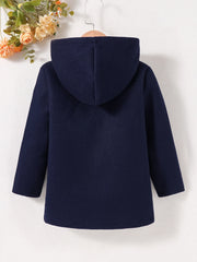 Girls' Fashion Autumn New Gemstone Blue Hoodie Single Piece