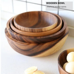 Wooden Bowl Household Fruit Bowl Salad Bowl