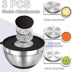 8pcs Mixing Bowls with Airtight Lids Stainless Steel