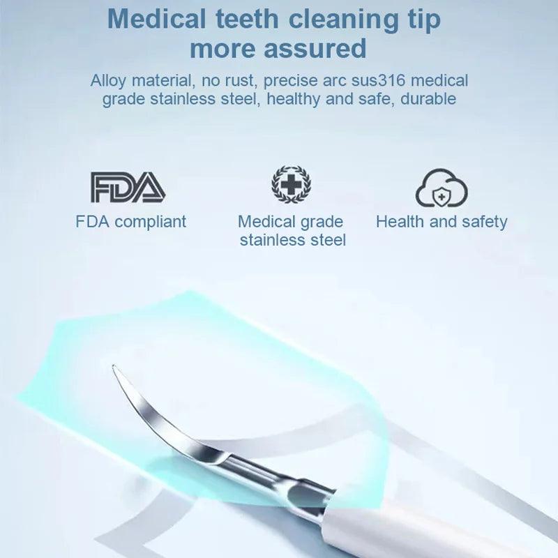 Ultrasonic Electric Toothbrushes Sonic Waterproof USB Charger Tooth Brushes Replacement Timer Dental Calculus Remover - Jess Deals