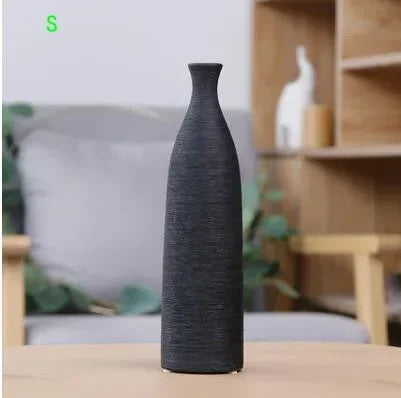 Simple Modern Black White Ceramic Vase
