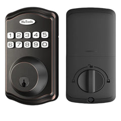 HuTools Keyless Entry Door Lock, Keypad Password Lock Electroplating Rubbing Color Matte Oil, Automatic Lock, Easy To Install