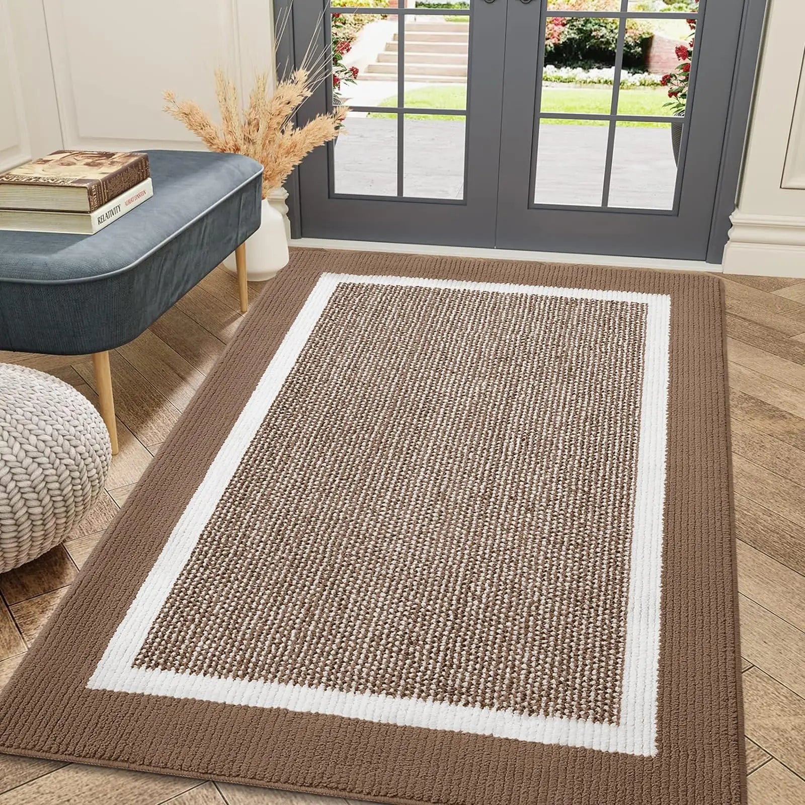 Door Mat Indoor Door Mat Home Non-Slip Absorbent Resist Dirt Door Mat Kitchen Durable Waterproof Inside Floor Mats