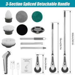 IPX8 Waterproof 6 in 1 Electric Cleaning Brush Electric Spin Scrubber