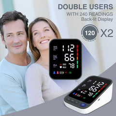 Blood Pressure Machine, Automatic Digital Upper Arm Blood Pressure Monitor with Adjustable Large Cuff