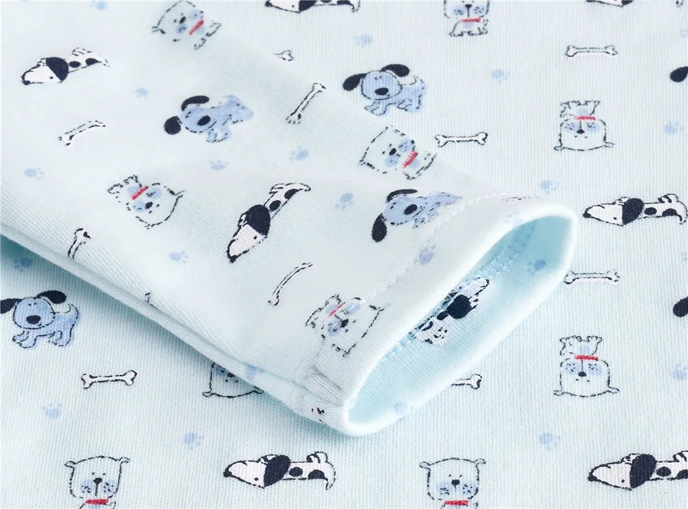 KAVKAS Baby Boy Clothes 6 Pcs/Lot Long Sleeve roupa bebes Bodysuit 0-24 Months Cartoon Print Newborn Cotton Jumpsuit