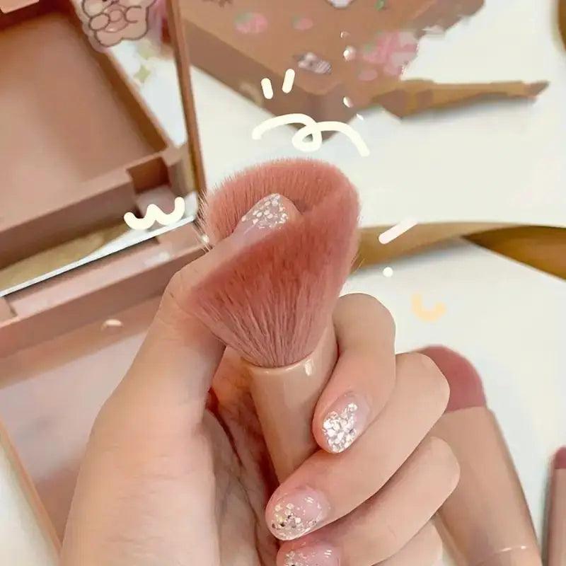 5pcs Travel Size Makeup Brushes Set Mini Makeup Brushes, Small Complete Function Cosmetic Brushes Kit With Case And Mirror Perfe - Jess Deals