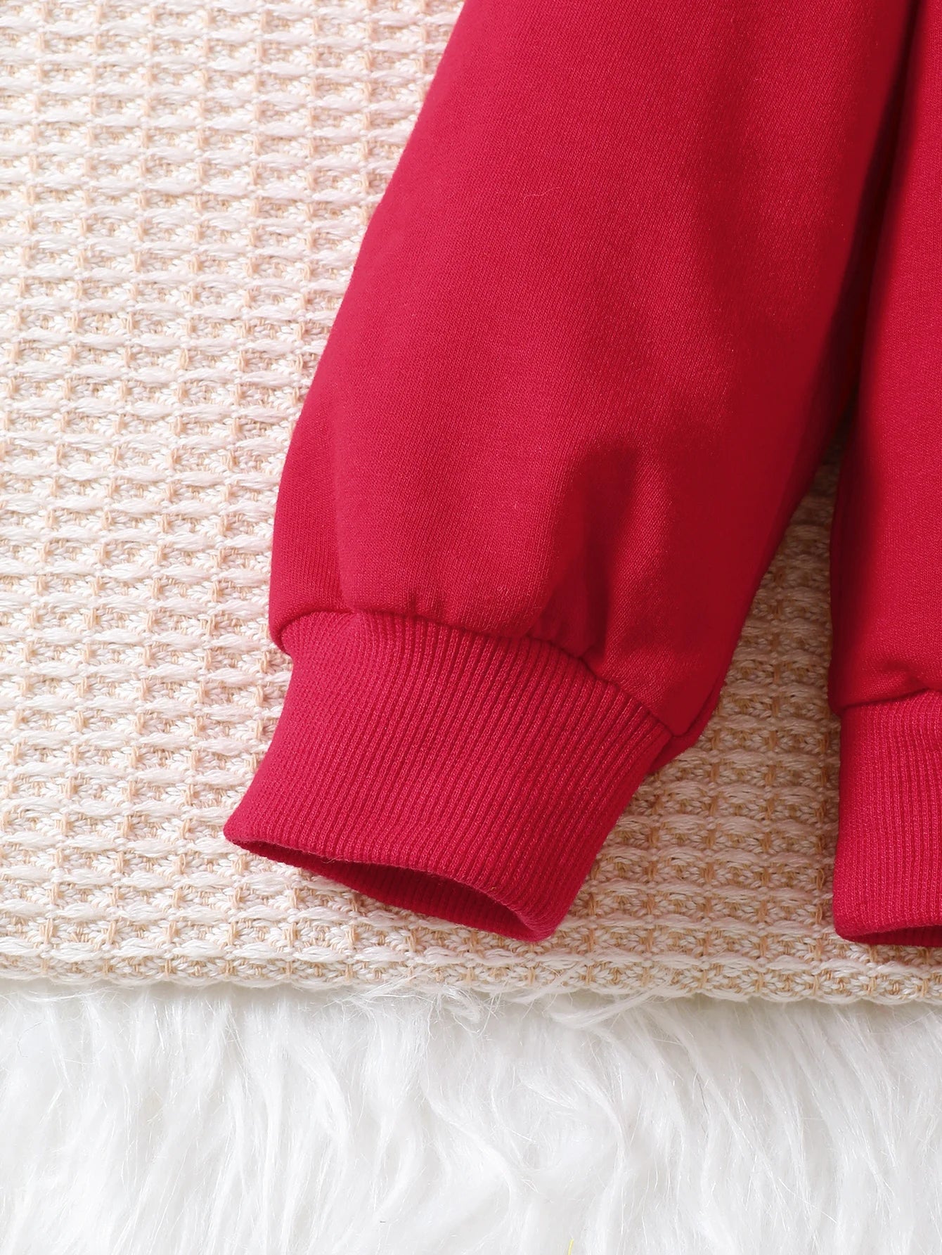 Autumn and winter girls' fashionable letter printed casual pullover sports long sleeved red hoodie