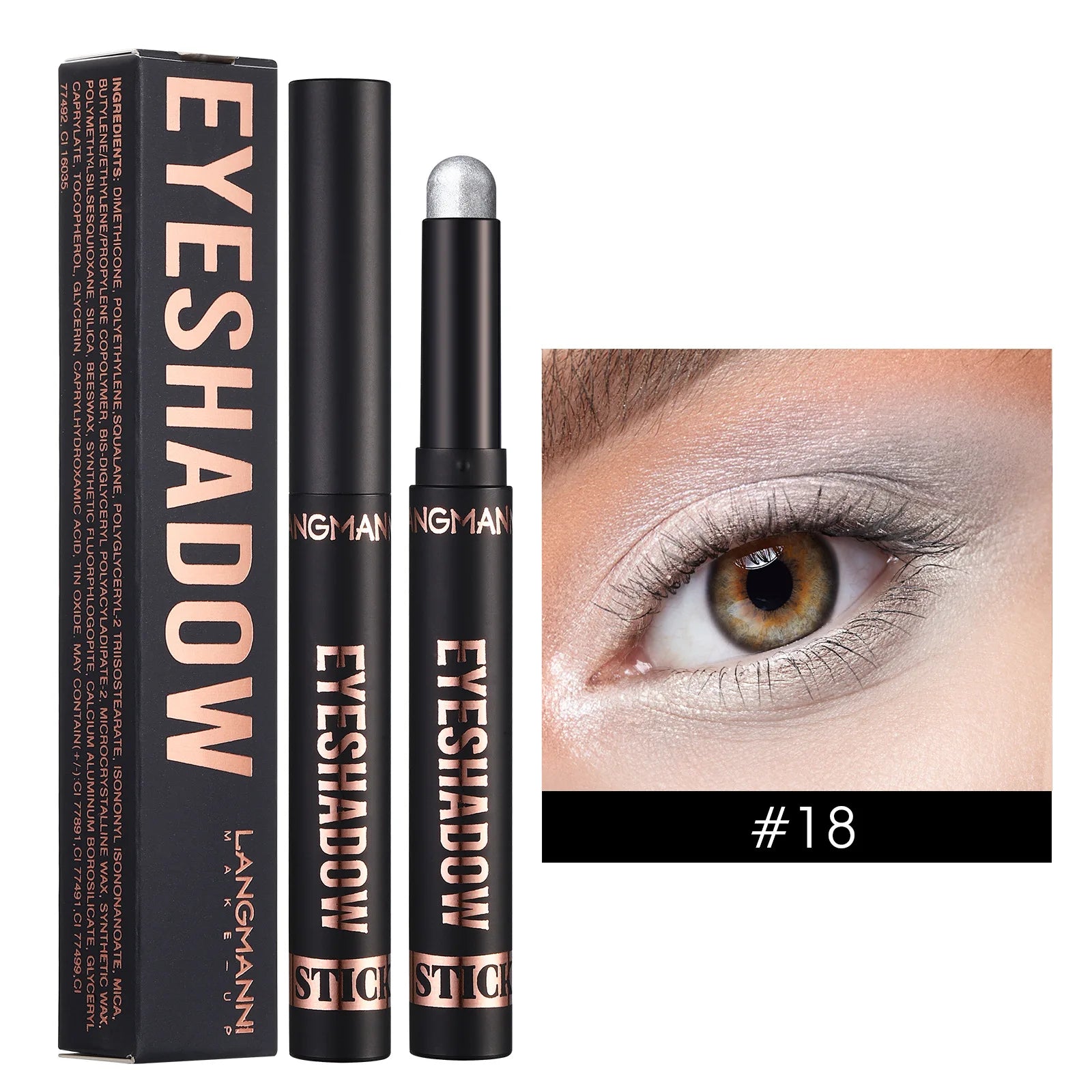 LANGMANNI 16 color pearl eyeshadow stick waterproof long lasting color eyeshadow Face Highlight