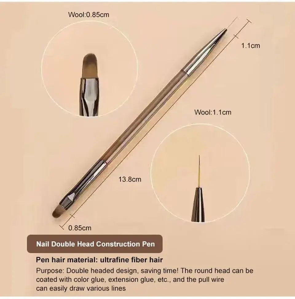 9PCS UV Gel Nail Brush Liner DIY Painting Pen Manicure Acrylic Drawing Brush for Nail Art Design Nails Tip Display Painting Tool - Jess Deals