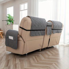 Waterproof Diamond Grid Pattern Recliner Loveseat Center Console Sofa Cushion Cover Non Slip Removable Couch Slipcover