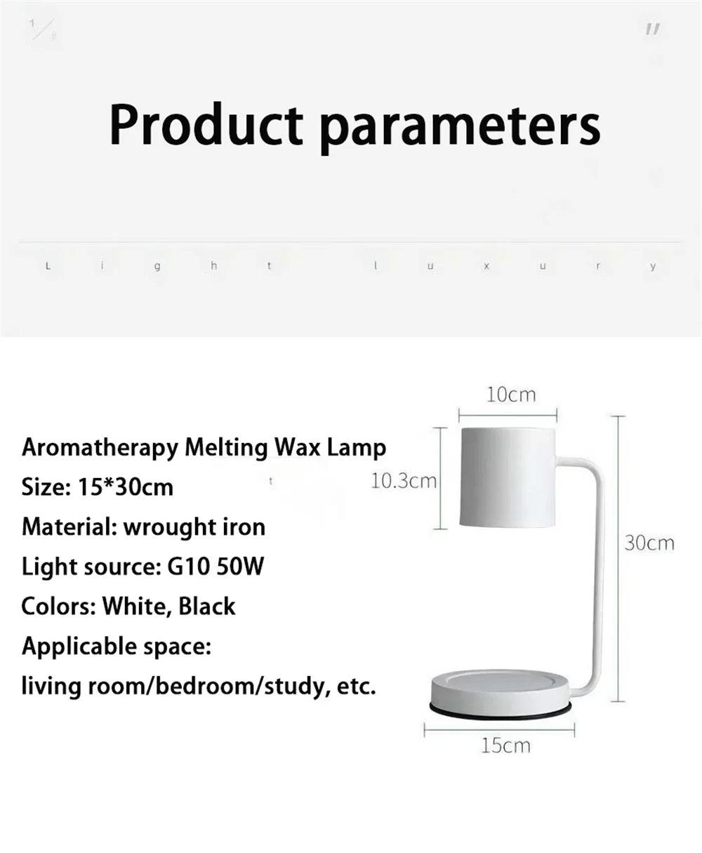 Modern Candle Warmer Table Light Metal Wax Burner Dimmable Candle Table Lamp Desk Lamp for Bedroom Living Room Atmosphere light
