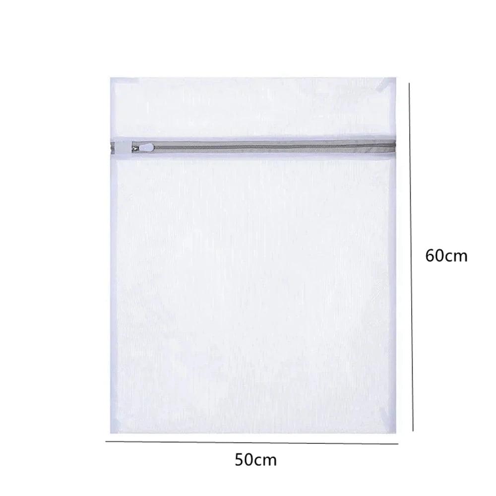 White Durable Large Washing Laundry Bag Mesh Organizer Net Dirty Bra Socks Underwear Shoe Storag Wash Machine Cover Clothes - Jess Deals