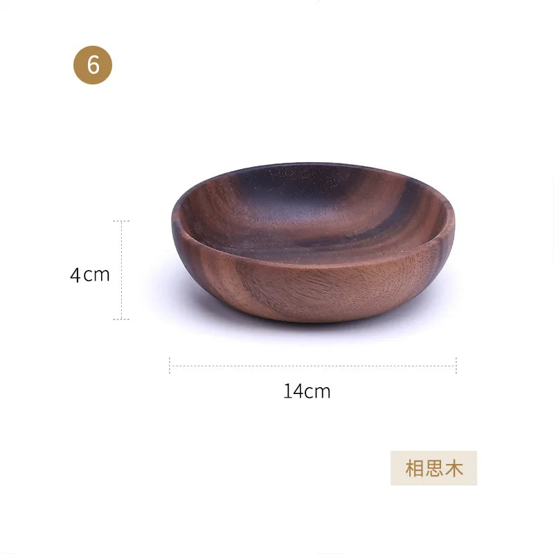 Wooden Bowl Household Fruit Bowl Salad Bowl