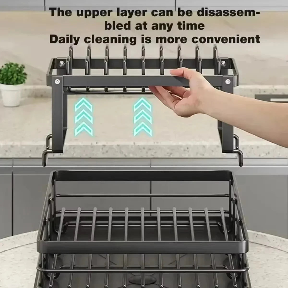 Dish Drying Rack Kitchen Adjustable Stainless Steel Cutting Board Organizer Dish Bowl Drainer Storage Rack Kitchen Tools