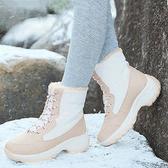 Women's Boots Snow Soft Shoes Women Platform Ladies Shoes Fashion Mid High Boots Plus Size Winter Girls Boots Botas Mujer - Jess Deals