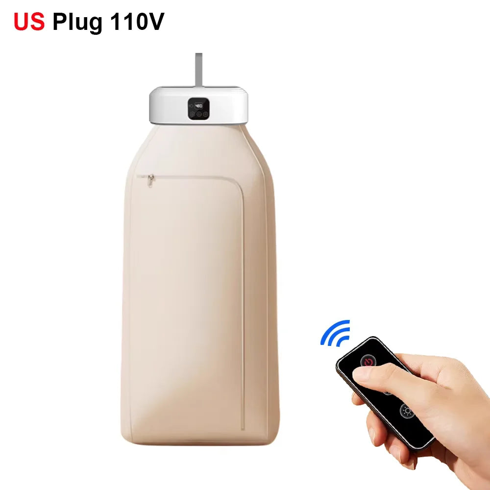 Smart Portable Home Clothes Folding Dryer Multifunctional Clothes Care Garment Steamer Dryer LED Screen with Remote Control - Jess Deals