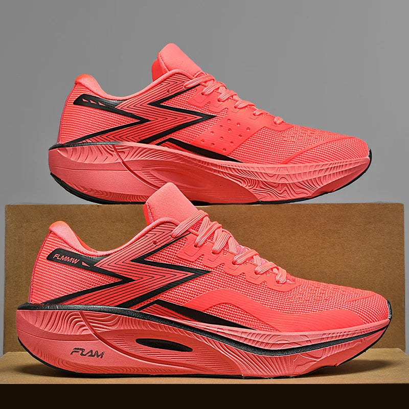 Carbon Plate Marathon Men Sports Running Shoes Air Cushion Lightweight Women Athletic Gym Sneakers Hiking Jogging Footwear