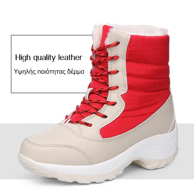 Women's Boots Snow Soft Shoes Women Platform Ladies Shoes Fashion Mid High Boots Plus Size Winter Girls Boots Botas Mujer - Jess Deals