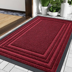 Olanly Natural Rubber Mat Non Slips Low Profile Outdoor Mat For Home Entrance Floor Doormats Heavy Duty Door Mat Outdoor Indoor
