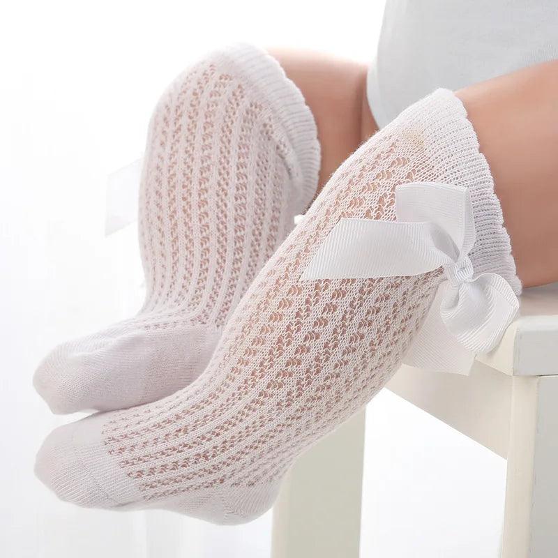 3Pairs/Lot Summer Baby Girls Socks Toddler Infant Bow Cotton Mesh Breathable Socks Newborn Princess Girl Socks For 0-3 Years - Jess Deals