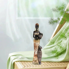 African Women Figurines Exotic Resin Character Statue Retro Black Women Sculpture Vintage Home Decor for Interior Cabinet - Jess Deals